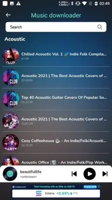 TubeFy Mp3 Music downloader android App screenshot 6